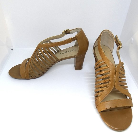 Open Toe Tan Sandals with 4" Heels 💚3 for $50 - Picture 3 of 6